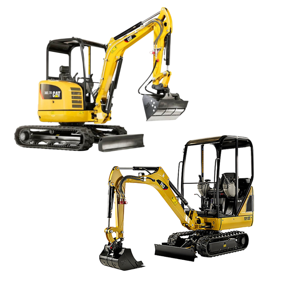 Illustration of a tracked excavator